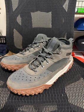 Timberland Gray and Brown Rugged Trail Boots